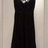 Free People Black Fit And Flare Lace Dress Photo 0