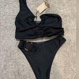 Nasty Gal NWT black and gold bikini Photo 0