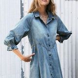 We The Free Hannah Denim Button Down Dress Photo 0