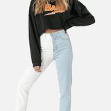 Adika Two Colored Mom Jeans Photo 0