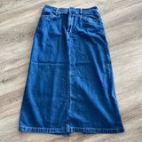 White Stag Vintage Y2K long denim maxi skirt with slit hem 12 large Photo 0