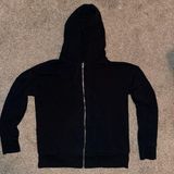 Time & Tru Hooded Black Zip Up Photo 0