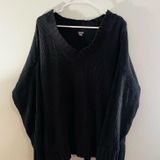 Aerie  Oversized Sweater Women’s Soft Dark Gray Charcoal Baggy Small Photo 0