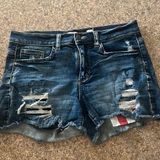 Sneak Peak Sneak Peek American Flag Blue Jean Shorts Photo 0
