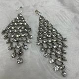 ALDO  chandelier rhinestone drop earrings silver tone Photo 0