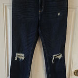Abercrombie & Fitch  High Rise Skinny Jeans Womens 27 4R Dark Wash Distressed Y2K Photo 0
