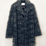 ZARA Faux Shearling Long Trench Coat Photo 0
