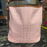 Coach  Y2K Pink and Brown Shoulder Bag jacquard monogram Photo 0