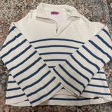 Edikted Striped Knit Quarter Zip Sweater Photo 0