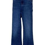 ZARA High Waisted Straight Slim Cut Full Length Flared Wide Leg Boot Cut 2 Blue Photo 0