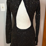 NBD Smythe Revolve sequin glam holiday party mini dress black size xs Photo 0