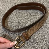 Coach Signature Canvas Belt Photo 0