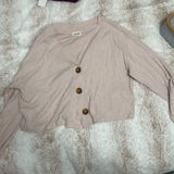 Open Edit last chance  Cardigan Cream Sweater Size Small Photo 0