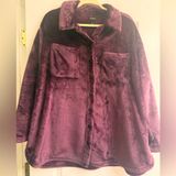Torrid Cozy Plush Purple Fur Snap Front Teddy Shacket - size 1 Photo 0