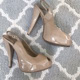 Chinese Laundry Nude Patent Leather Beige High Heels Photo 0