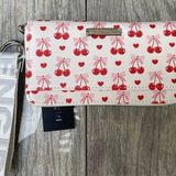 Madden Girl Cherry Bow Print Wallet – Zip Around, Wrist Strap, Card Slots Photo 0