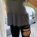 American Eagle  Grey V Neck Tank  Photo 0