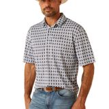 Ariat  All Over Print Polo in White Core Photo 0