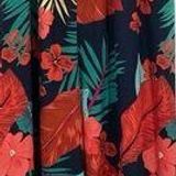 SheIn Red Tropical Wide Leg Jumpsuit Romper Size 3X Photo 0