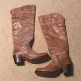 Frye  light brown distressed over the knee boots Photo 0