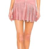 NBD x Naven Rylan Fringe Skirt in Rose Tan Photo 0
