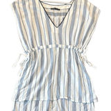 Abercrombie & Fitch white blue striped coverup tunic xs/s Photo 0