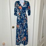 Jaase Boho Blue maxi floral dress Photo 0