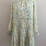 Storia Floral Bell Sleeve Dress Size Large Photo 0