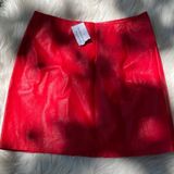 Windsor NWT Red Skirt with Silver Back Zipper Size XS Photo 0