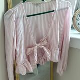 American Eagle Outfitters Cropped Peplum Top Photo 0