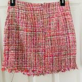 Forever 21 Pink Plaid Tweed Mini Skirt Photo 0