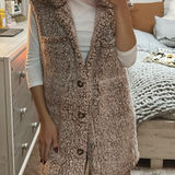 Boutique Brown Sherpa Vest Photo 0