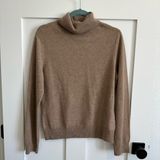 Apt. 9  100% cashmere turtle neck neutral sweater, size L, small hole, very soft Photo 0