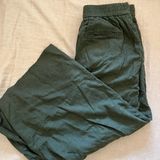 Banana Republic Linen olive wide leg crop pants Photo 0