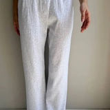 Brandy Melville  Grey Eyelet Pants Photo 0