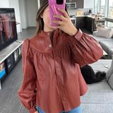 Levi's Levi’s Faux Leather Top Photo 0