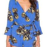 Free People  Blue Floral Romper, size Small Photo 0