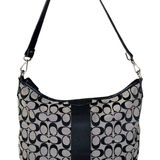 Coach Signature Monogram Handbag Grey Black Canvas Purse F29941 Photo 0