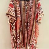 Ultra Pink  kimono style swim Cover up. Size 1X Photo 0
