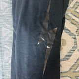 Aviator Nation  Black Track Pants with Lightning Bolt Photo 0