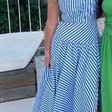 Tea & Cup  Dress Blue and white stripes maxi Photo 0