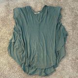 Free People washed blue oversized tunic top Sz S Photo 0