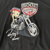 Betty Boop Choppers Motorcycle Graphic Black T Shirt Women's Size L Photo 0