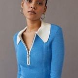 Urban Outfitters Blue Cropped Sweater Photo 0