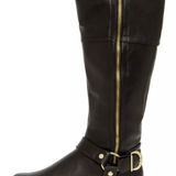 Soda Salsa Black and Gold Harness Riding Boots - Size 8 Photo 0