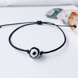 Tibetan Agate Evil Eye Minimalist Bracelet Black Photo 0