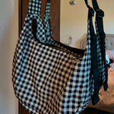 Baggu  Black and White Checkered Bag Photo 0