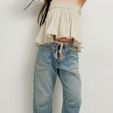 We The Free  Moxie Pull-On Barrel Jeans Photo 0