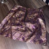H&M Elegant Purple and Gold Skirt Photo 0
