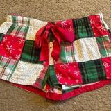 Xhilaration  Christmas Red, Green, White Plaid Pajama Shorts, Size S Photo 0